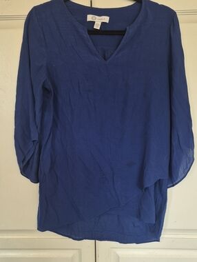 Cristina B. Royal Blue V-Neck Lightweight Tunic